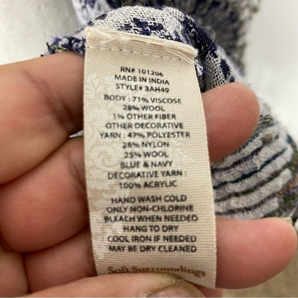 SOFT SURROUNDINGS Emory Cardi SEQUIN FRINGE JACKET EMBROIDERY Cardigan - Picture 8 of 12